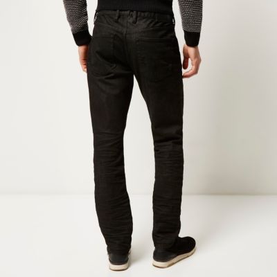 Black distressed Dylan slim jeans